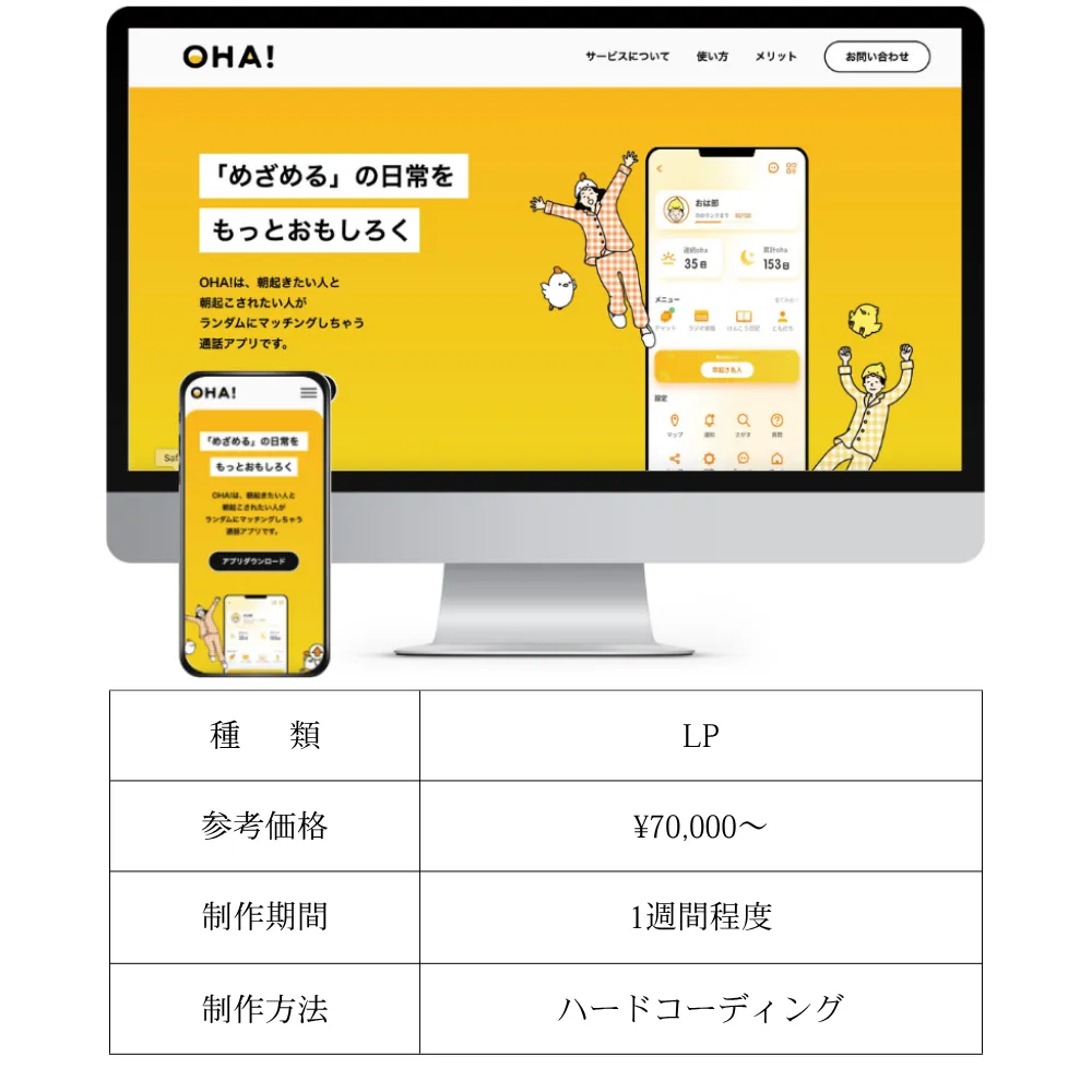 LPの制作イメージ